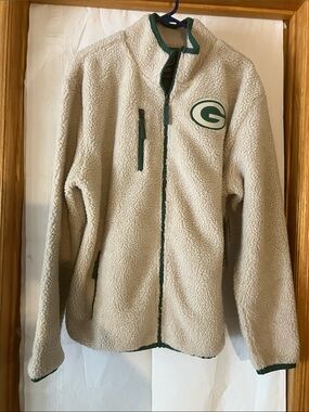 47 Brand Green Bay Packers Men’s L Full Zip Sherpa NWT Official NFL Jacket